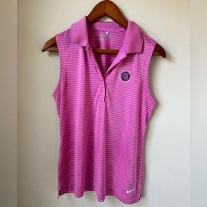 Nike medium sleeveless pink golf shirt